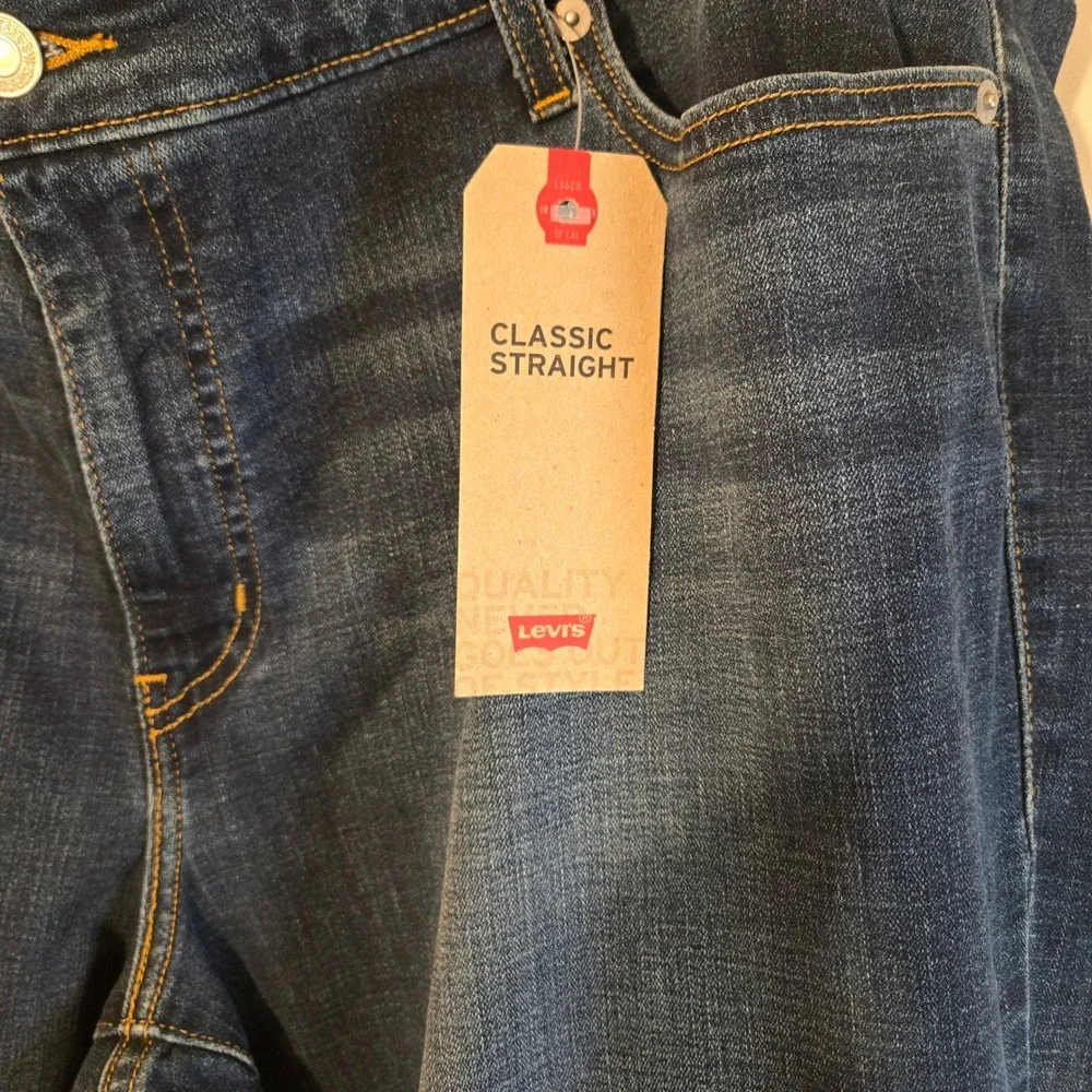Levi Strauss & Co 414 Classic Straight Mid Rise Easy Through Hip Thigh Jeans 24W